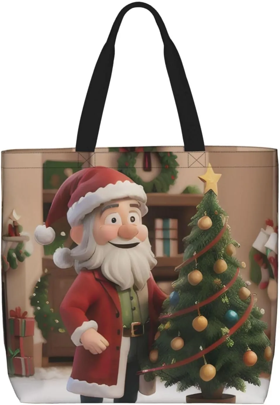 SSIMOO Lovely Cartoon Cats Stylish Zipper Shopping Bags,Shoulder Bag,The Perfect Blend Of Style And Convenience