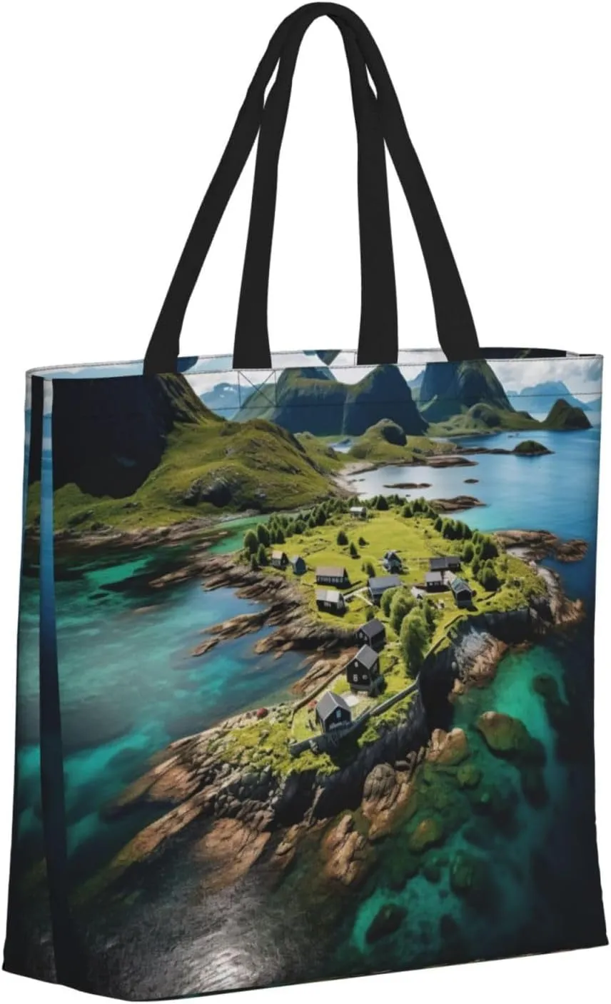 SSIMOO White Daisy Stylish Zipper Shopping Bags,Shoulder Bag,The Perfect Blend Of Style And Convenience