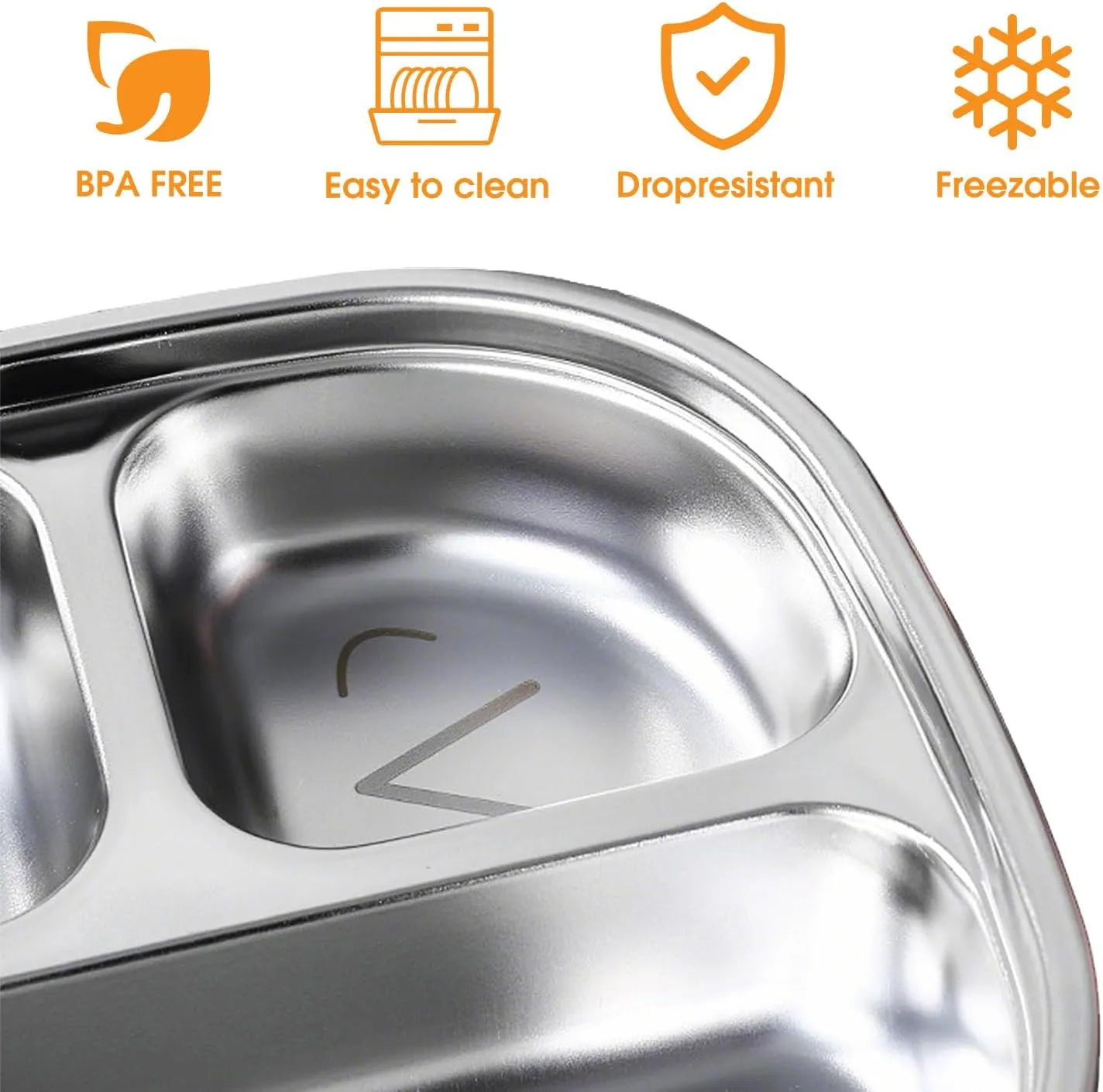 Stainless Steel Kids Plate with Lid | 3-Pack Durable Toddler Dish | BPA-Free, Non-Toxic & Dishwasher-Safe | Splash-Proof Design for Home, Travel & Daycare
