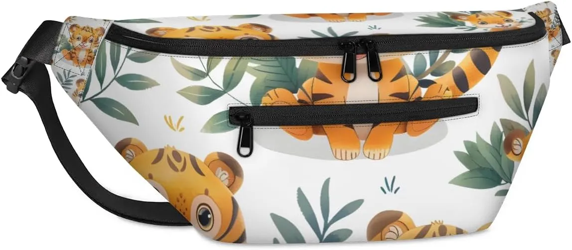 Stealthy Tiger Crossbody Sling Bags Multipurpose Sling Backpack Shoulder Bag For Men Women Lightweight Travel Backpack Waist Bag Fanny Packs Purses Handbags Chest Bag