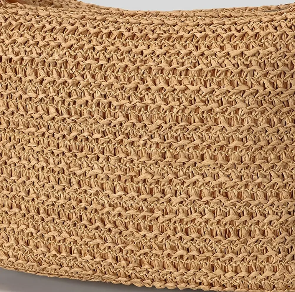 Straw Purses for Women Paper Straw Boho Tote Bag Top-handle Bag Hobo Shoulder Bags for Beach Summer Travel