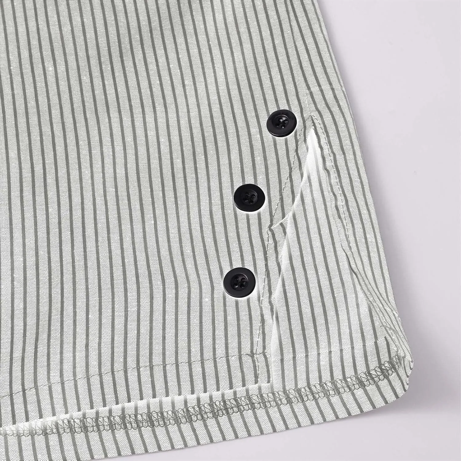 Stripe Cotton Linen Pants Casual 2025 Summer Drawstring Elastic High Waist Straight Plus Size Capri Pants