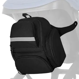 Stroller Storage Bag Compatible with Doona Infant Car Seat, Stroller Organizer with Detachable Shoulder Strap, Baby Diaper Backpack Easily Clip on the Stroller, Black