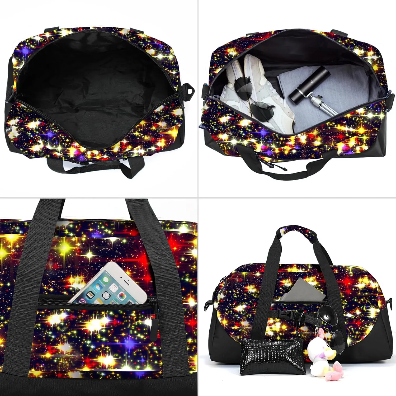 Stumdo Kids Overnighter Duffel Bags for kids, Carry-On Size & Ideal for School Practice or Overnight Travel Weekender Tote for Travel Gym Sport bag for Boys & Girls (11-ddeng)