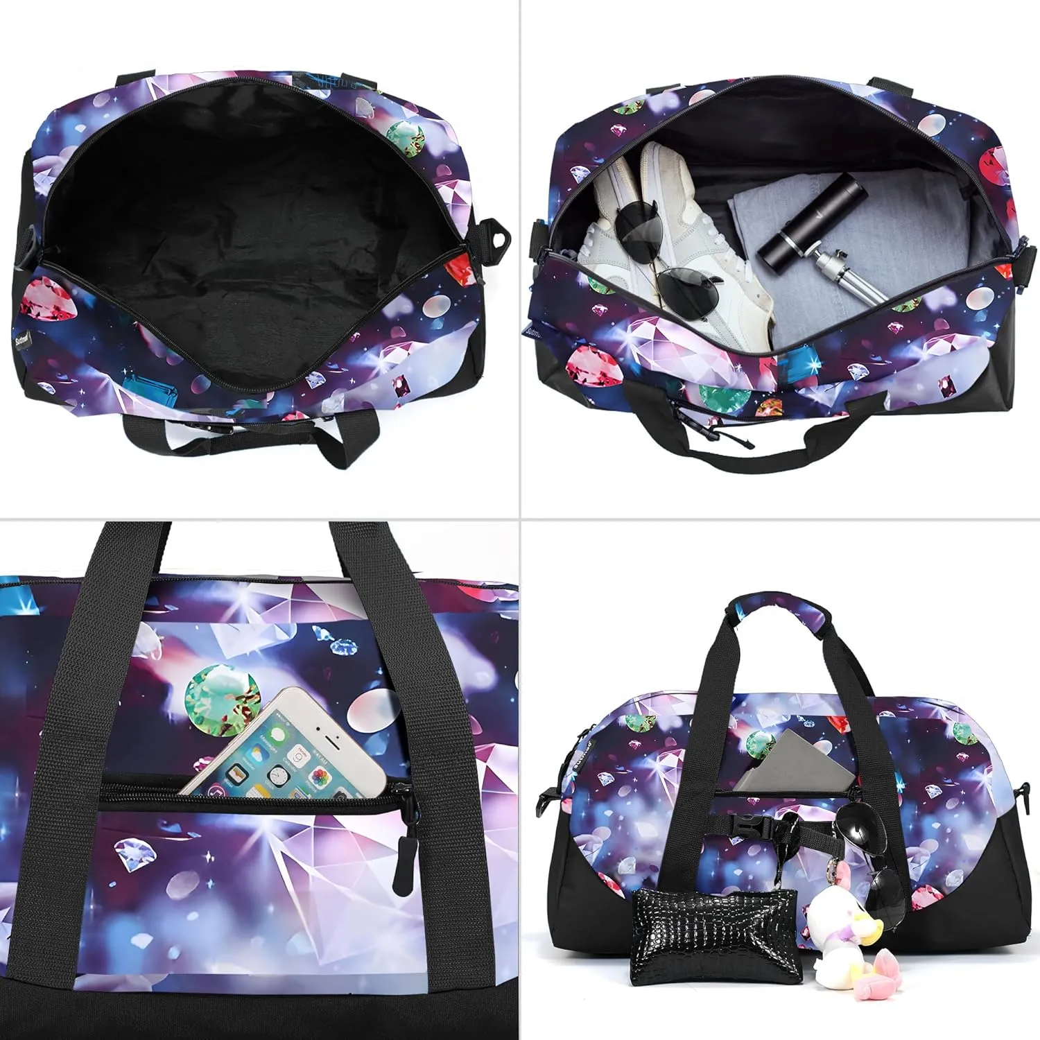 Stumdo Kids Overnighter Duffel Bags for kids, Carry-On Size & Ideal for School Practice or Overnight Travel Weekender Tote for Travel Gym Sport bag for Boys & Girls (11-zshi)