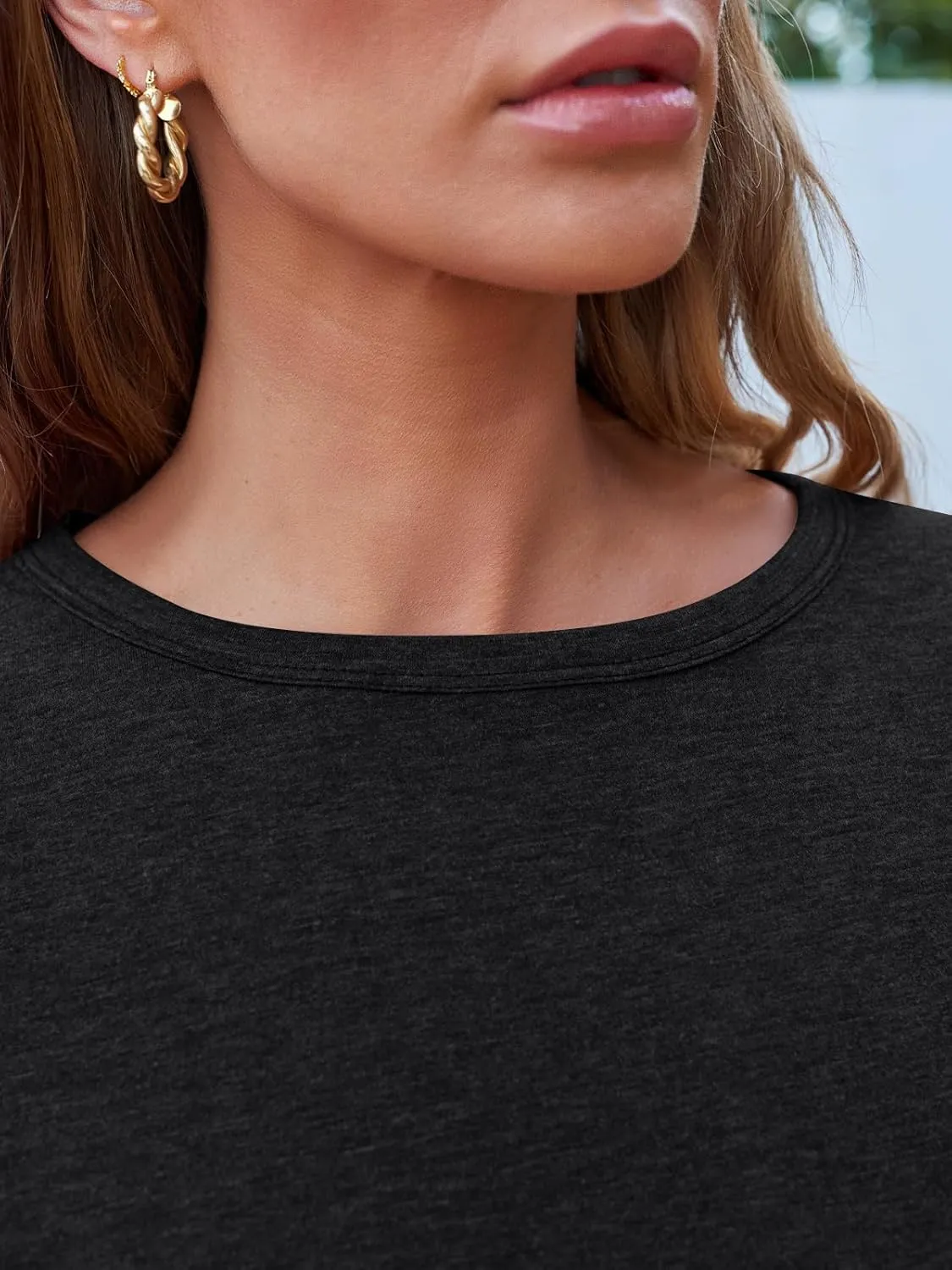 SUNBS Womens 3 Packs Long Sleeve Shirts Loose Fit Fall Tops Fashion Clothes Outfits 2025 Basic Tee Crew Neck Tops