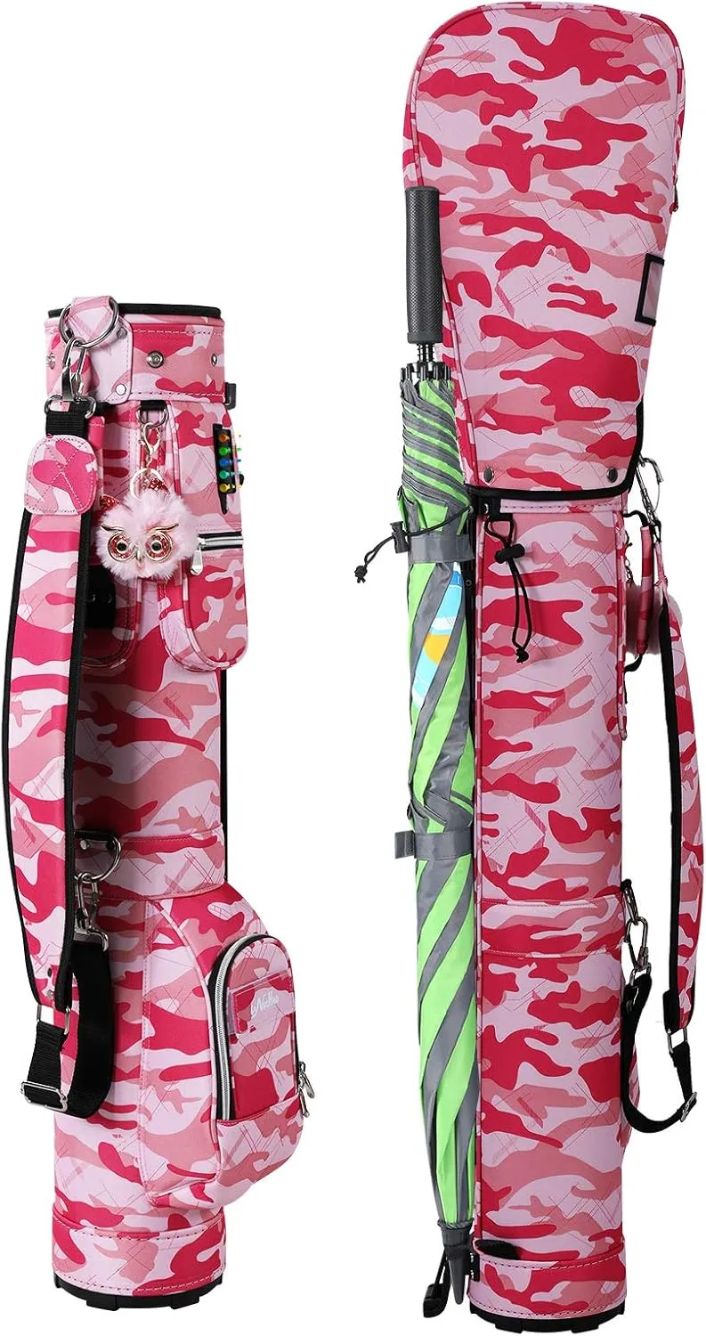 Sunday Golf Bag with Stand, Golf Carry Bag with Travel Shoulder, Lightweight Golf Bag for Men Women，Golf Stand Bag