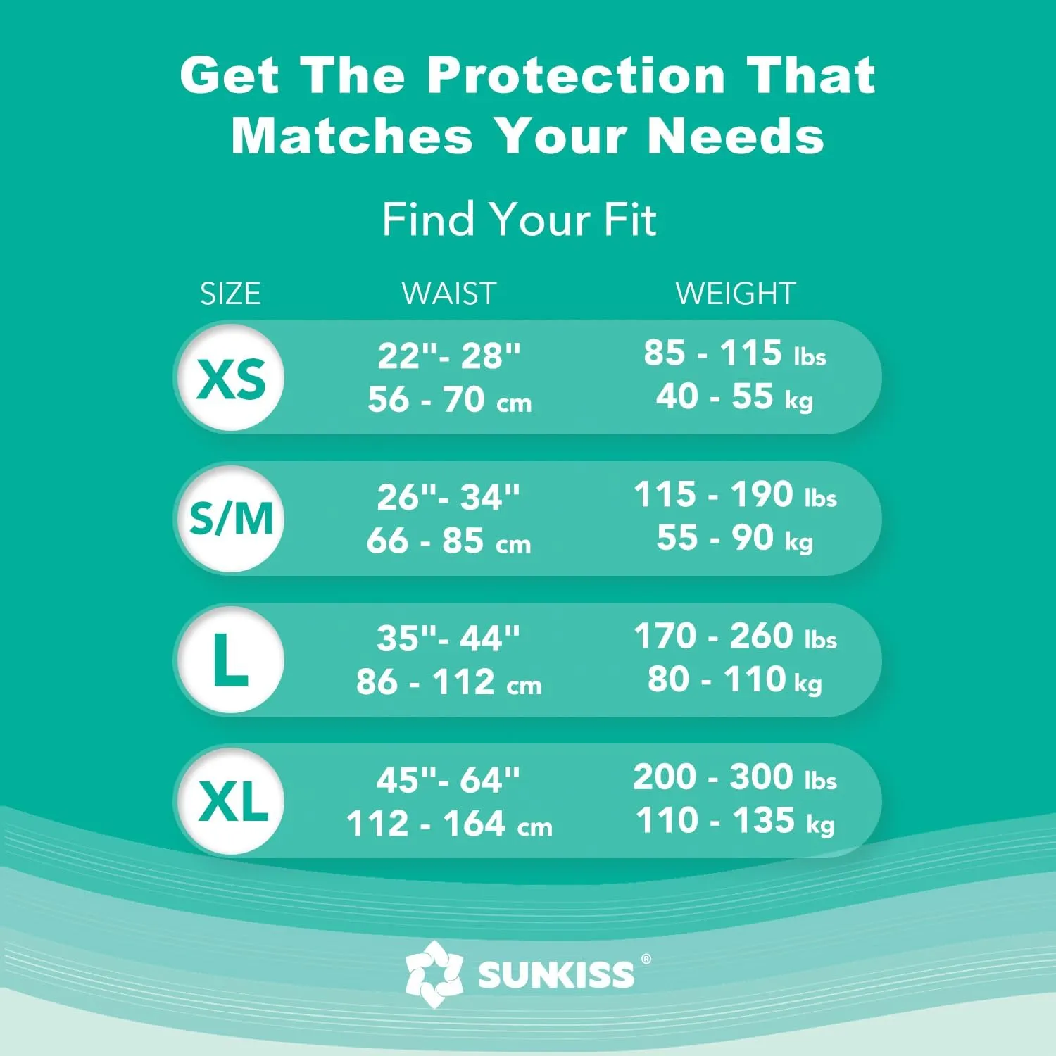 SUNKISS TrustPlus Adult Diapers with Maximum Absorbency, Disposable Incontinence Briefs with Tabs for Men and Women, Large, 60 Count (4 Packs of 15)