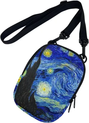 Suobstales Messenger Bag for Women Crossbody Zipper Bag with Adjustable Strap Portable Phone Purse Shoulder Handbag
