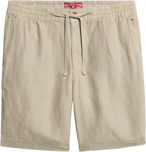 Superdry Men's Merchant Linen Shorts, Abbey Stone