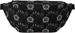 Supernatural Symbols Black Fanny Pack Crossbody Bag – Versatile Sling Bag for Men & Women with Zipper Pockets, Ideal for Travel, Running