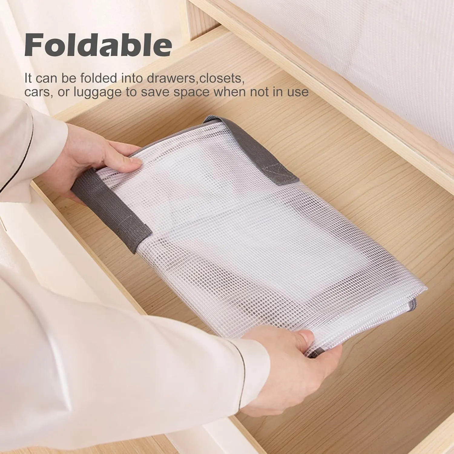 Surblue Clothes Storage Bag Organizer with Durable Handles Thick Fabric Extra Large Capacity Closet Bag for Blanket Comforter Clothing Bedding (Transparent, XL)