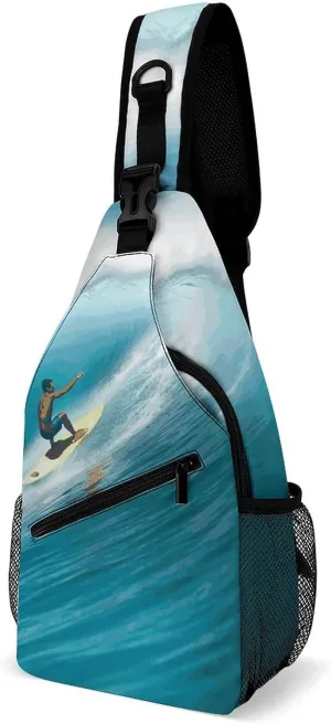 Surfing Sling Bag Crossbody Bags Cross Body Bag Fanny Packs Chest Bags Sling Purses for Travel