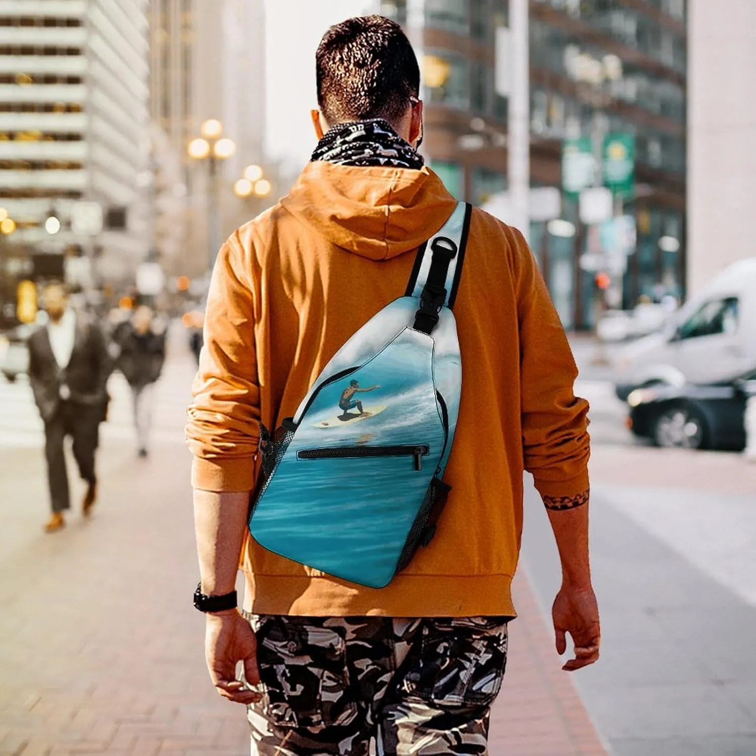 Surfing Sling Bag Crossbody Bags Cross Body Bag Fanny Packs Chest Bags Sling Purses for Travel