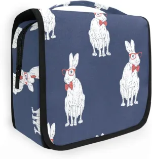 susiyo Hanging Travel Toiletry Bag Forest Hare Cosmetic Makeup Bag Portable Cosmetic Pouch Waterproof Shower Bag Travel Organizer Case for Women Girls