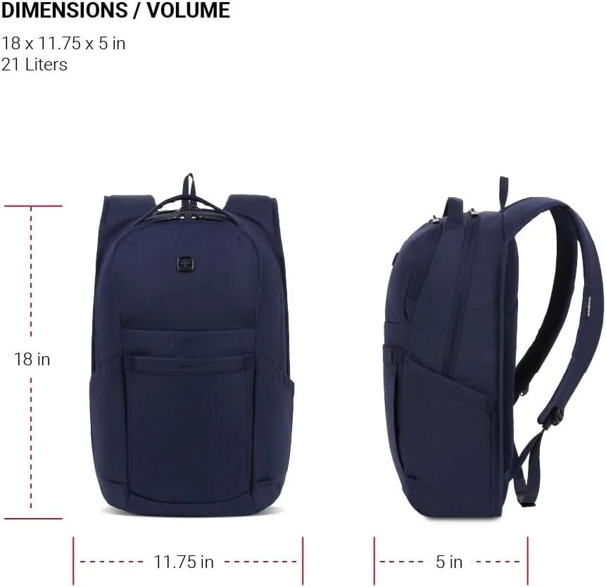 SwissGear FlexCore, Navy Heather, 18-Inch
