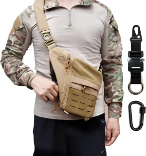 Tactical Crossbody Sling Bag for Men, Conceal Carry Gun Bag CCW Shoulder Chest Pack Valcen Personal Pocket Women