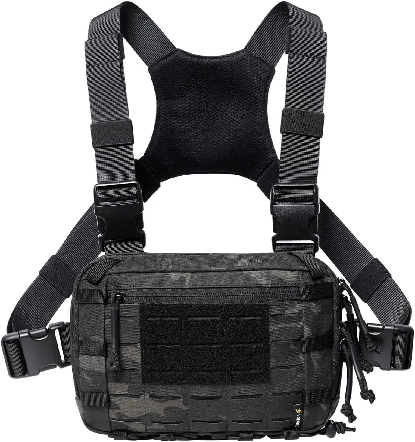 Tactical EDC Chest Bag 2L Utility Molle Chest Rig Pouch with CCW Compartment Adjustable Strap Outdoor