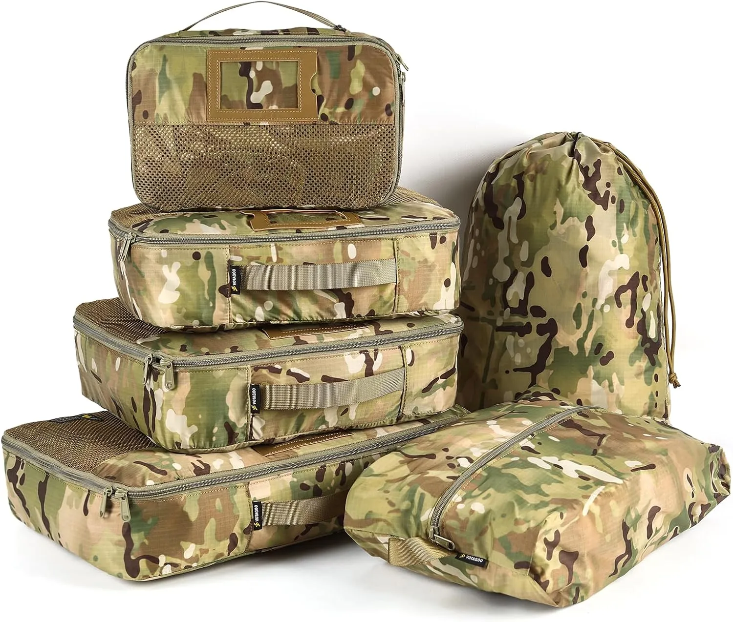 Tactical Packing Cubes 6 Packs Lightweight Luggage Set Packing for Outdoor Organization Travel Accessories Bag Utility Travel Storage Bag