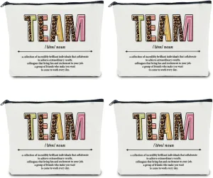 Team Definition Noun Boss Gifts Makeup Bag Cosmetic Bag Boss Appreciation Gifts for Women Employees Friend Coworker Lady Supervisor Weekend Bag Coin Purse Retirement Christmas Birthday