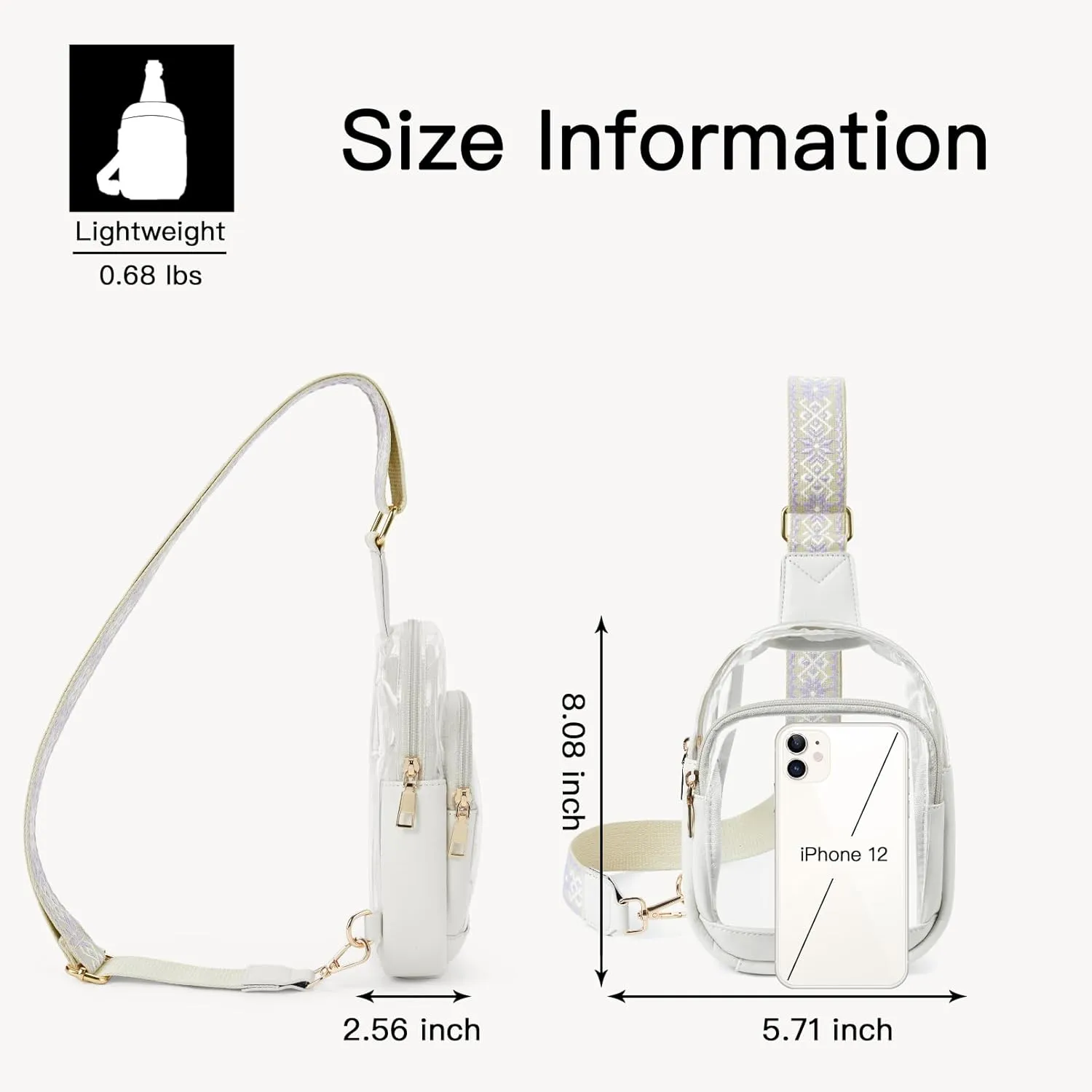 Telena Clear Bag for Stadium Events Women's Clear Purses for Women Stadium Crossbody Bag