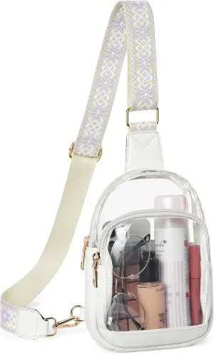Telena Clear Bag for Stadium Events Women's Clear Purses for Women Stadium Crossbody Bag