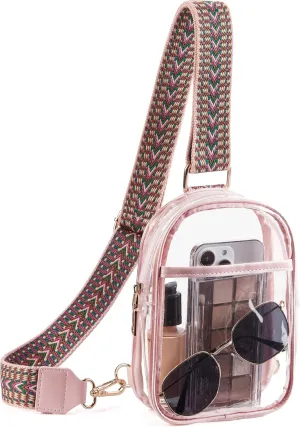 Telena Clear Bag for Stadium Events Women's Clear Purses for Women Stadium Crossbody Bag