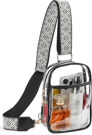 Telena Clear Bag for Stadium Events Women's Clear Purses for Women Stadium Crossbody Bag