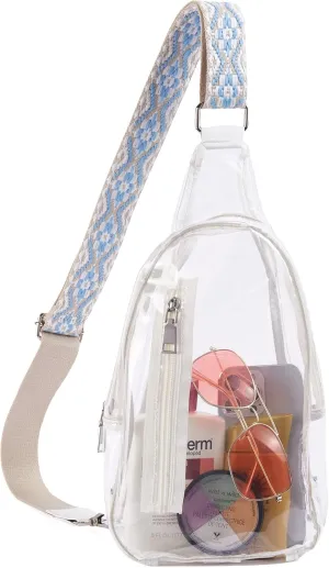 Telena Clear Bag for Stadium Events Women's Clear Purses for Women Stadium Crossbody Bag