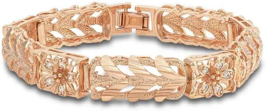 The Danbury Mint Healing Blooms Copper Bracelet - #6368