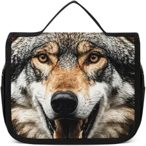 Toiletry Bag for Women Men Hungry Like A Wolf Makeup Bag with Hanging Hook Waterproof Bathroom Cosmetic Bag Large Capacity Travel Bag for Toiletries Accessories