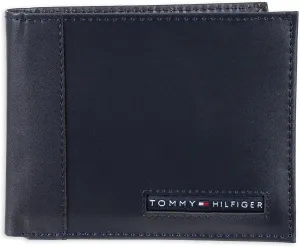 Tommy Hilfiger Men's Leather Wallet – Slim Bifold with 6 Credit Card Pockets and Removable ID Window