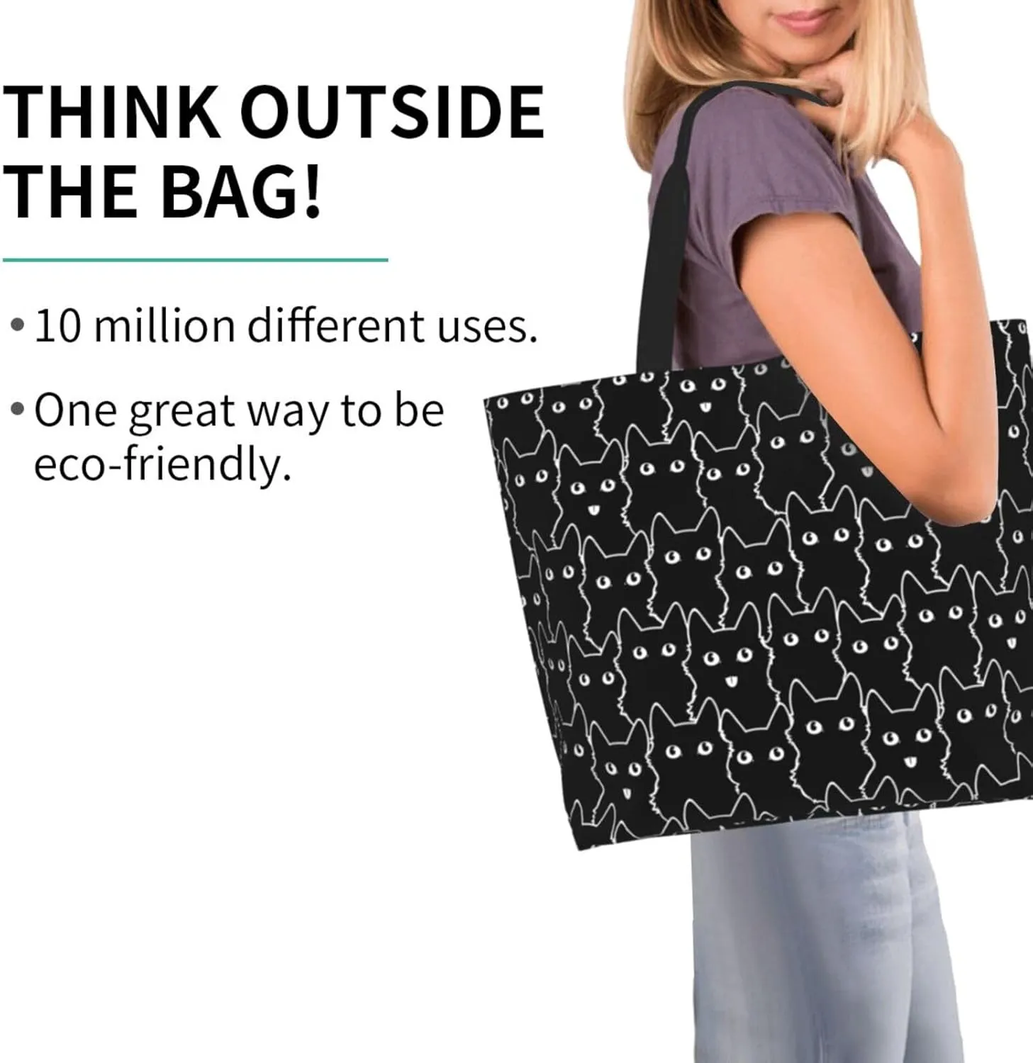 Tote Bag For Womens, Large Casual Shoulder Sling Bags Reusable Grocery Handbag For Travel Shopping Gym