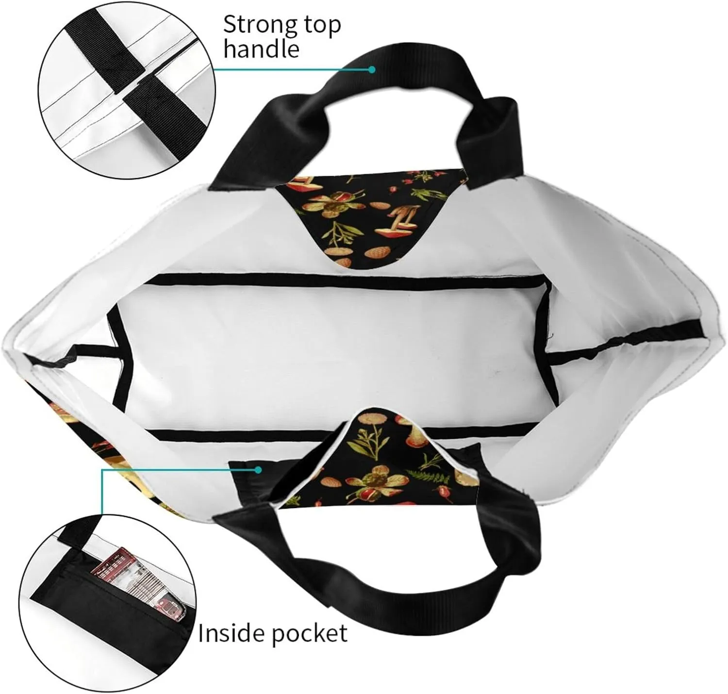 Tote Bag For Womens, Large Casual Shoulder Sling Bags Reusable Grocery Handbag For Travel Shopping Gym