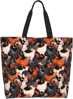 Tote Bag For Womens, Large Casual Shoulder Sling Bags Reusable Grocery Handbag For Travel Shopping Gym