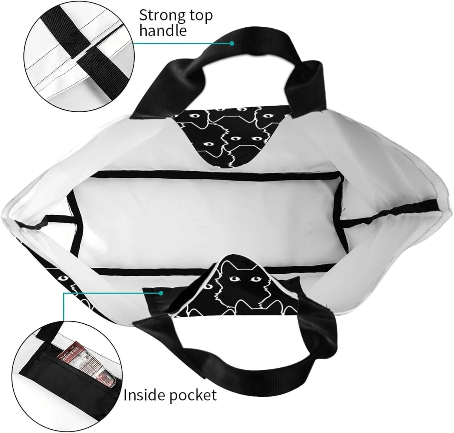 Tote Bag For Womens, Large Casual Shoulder Sling Bags Reusable Grocery Handbag For Travel Shopping Gym