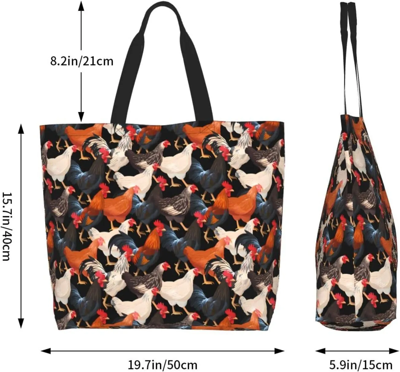 Tote Bag For Womens, Large Casual Shoulder Sling Bags Reusable Grocery Handbag For Travel Shopping Gym