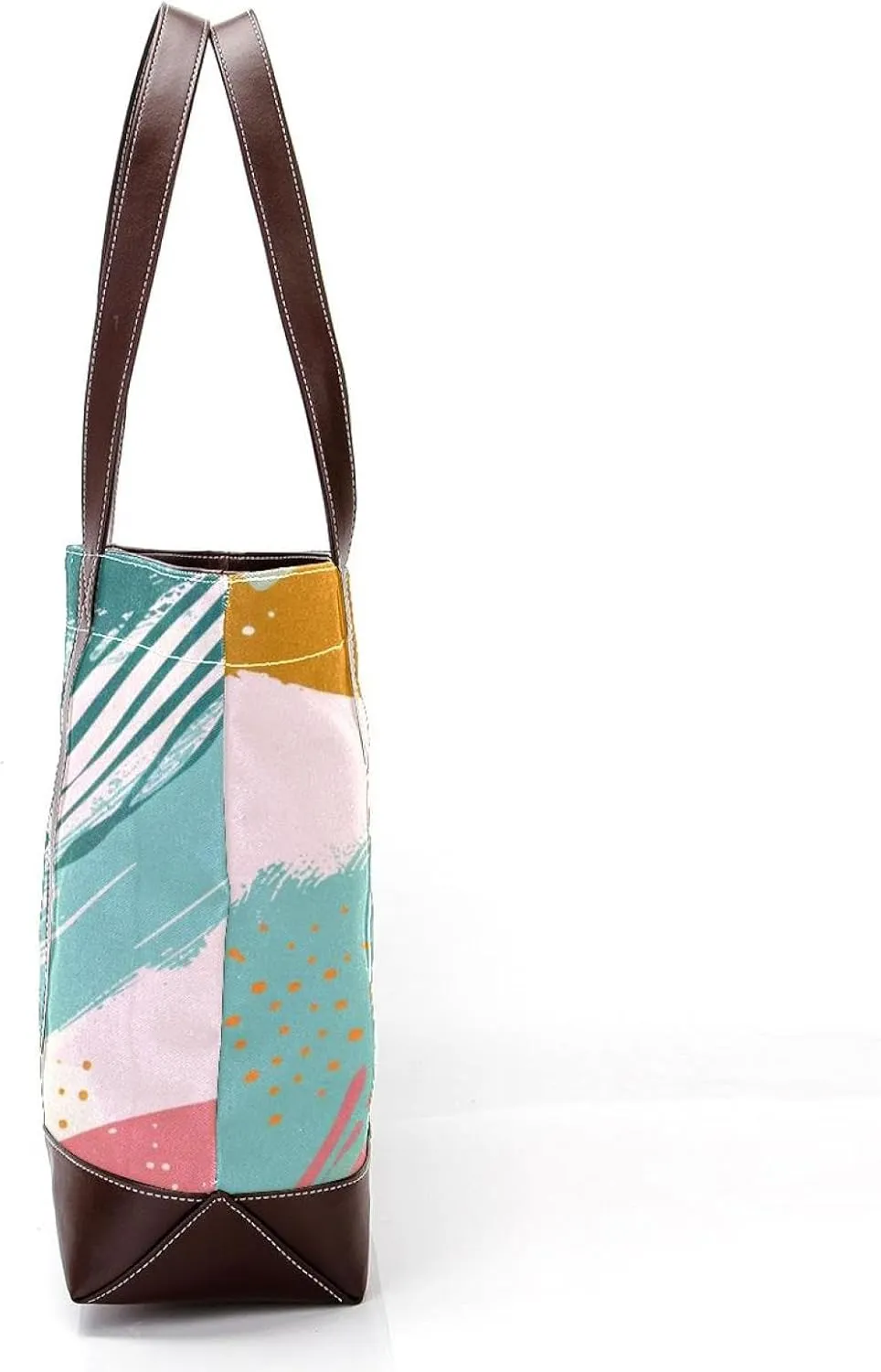 Tote Bag, Large Tote Bag, Tote Bag with Zipper, Modern Minimalist Pattern Pink Polka Dot Abstraction, Tote Bags Women