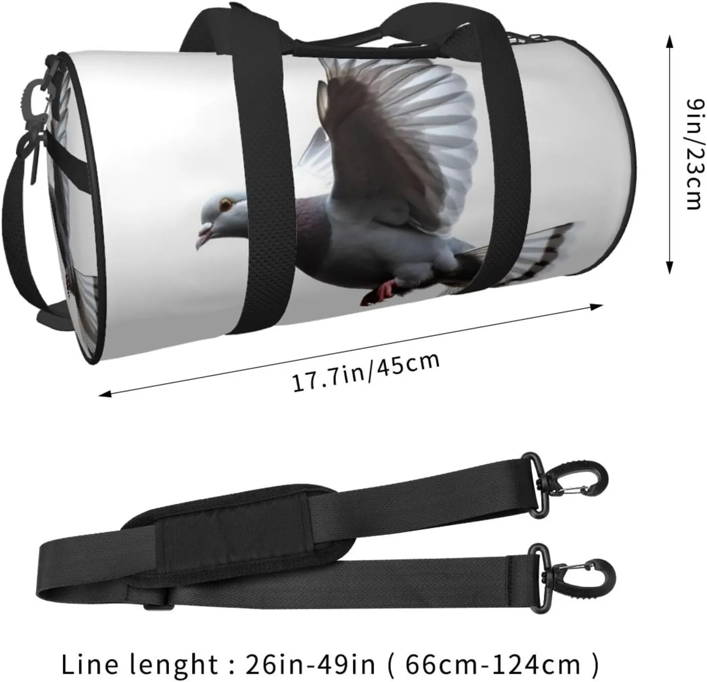 Travel Bag For Women,Flying Dove Print Personal Item Duffle Bags,Weekend Travel Duffel Tote Bag,Travel Sport Gym Bag For Men,Airplane Travel Essentials For Flying