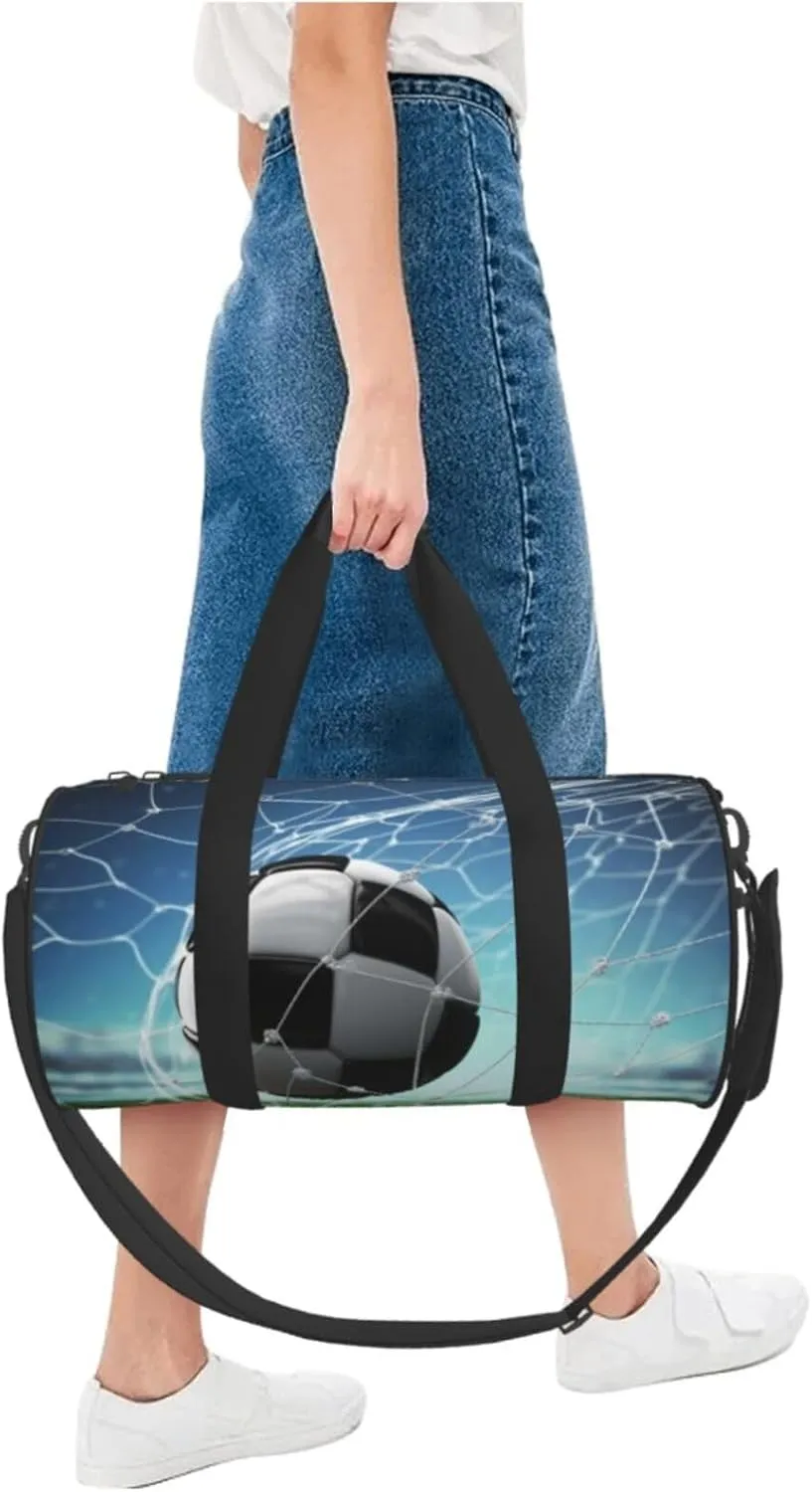 Travel Bag For Women,Soccer Network Print Personal Item Duffle Bags,Weekend Travel Duffel Tote Bag,Travel Sport Gym Bag For Men,Airplane Travel Essentials For Flying