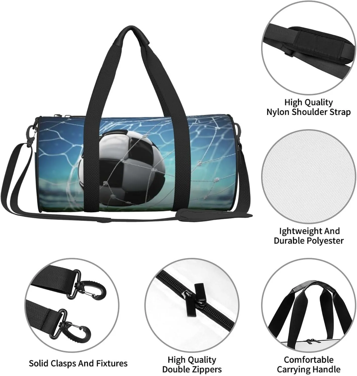 Travel Bag For Women,Soccer Network Print Personal Item Duffle Bags,Weekend Travel Duffel Tote Bag,Travel Sport Gym Bag For Men,Airplane Travel Essentials For Flying