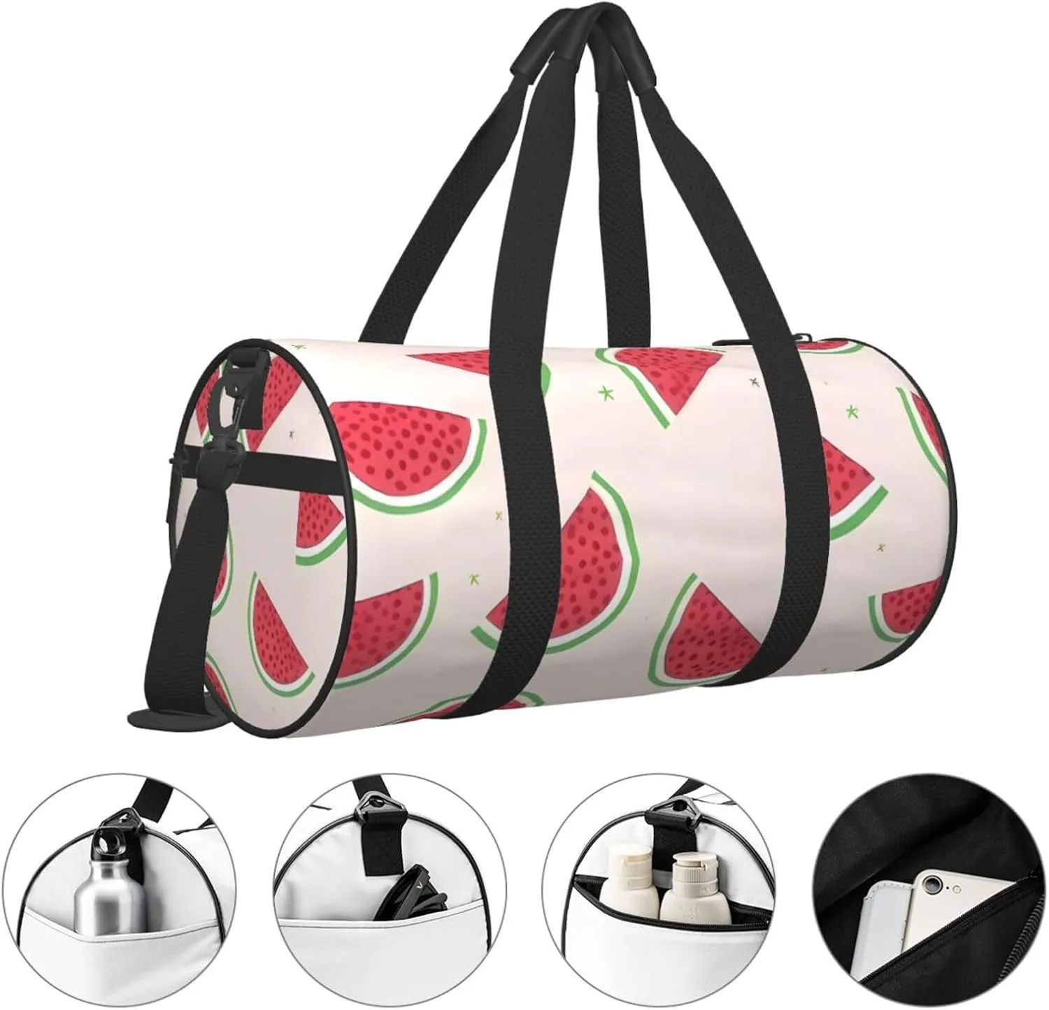 Travel Bag For Women,Watermelon Print Personal Item Duffle Bags,Weekend Travel Duffel Tote Bag,Travel Sport Gym Bag For Men,Airplane Travel Essentials For Flying