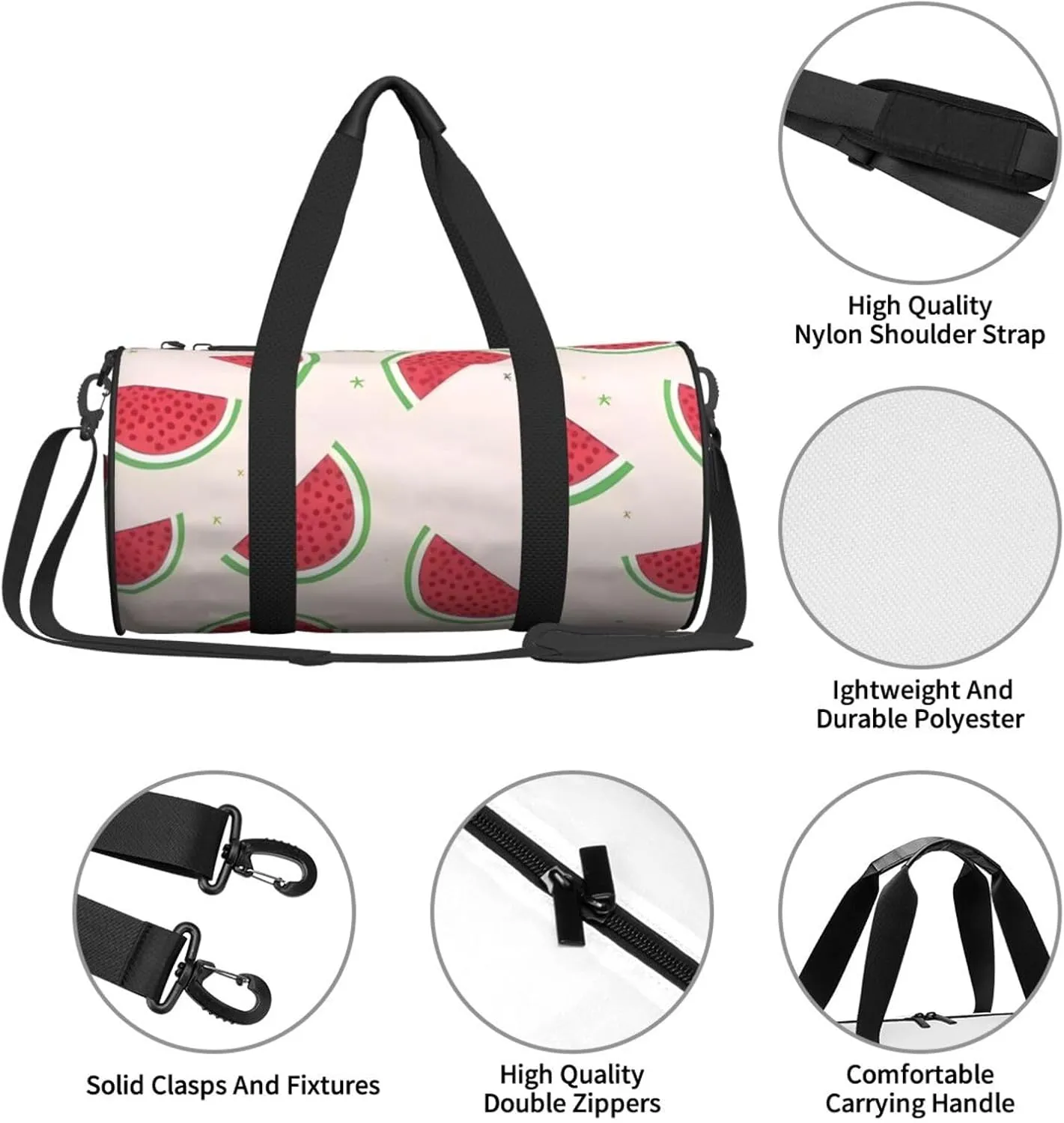 Travel Bag For Women,Watermelon Print Personal Item Duffle Bags,Weekend Travel Duffel Tote Bag,Travel Sport Gym Bag For Men,Airplane Travel Essentials For Flying