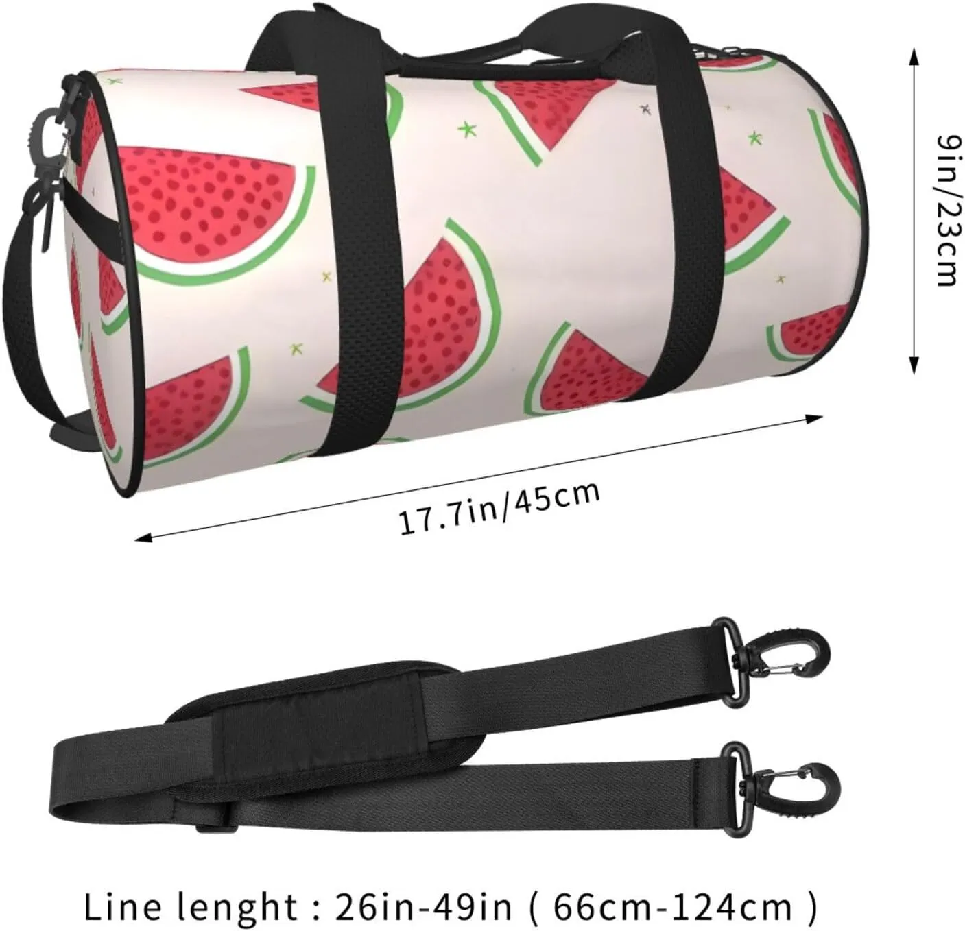 Travel Bag For Women,Watermelon Print Personal Item Duffle Bags,Weekend Travel Duffel Tote Bag,Travel Sport Gym Bag For Men,Airplane Travel Essentials For Flying