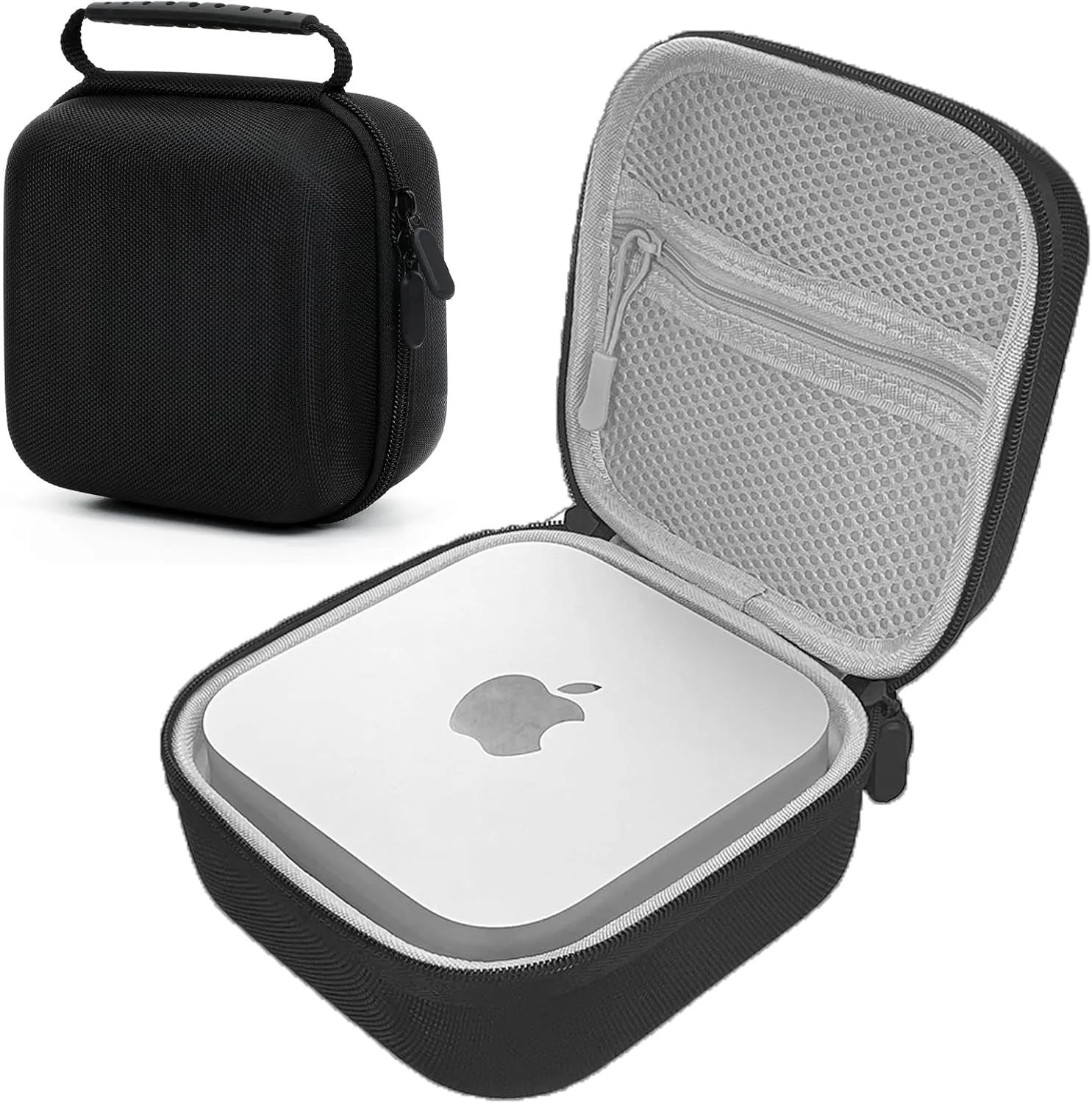 Travel Case for Apple 2024 Mac Mini Desktop Computer M4 Chip EVA Hard Box Portable Carrying Bag(Black (B style))