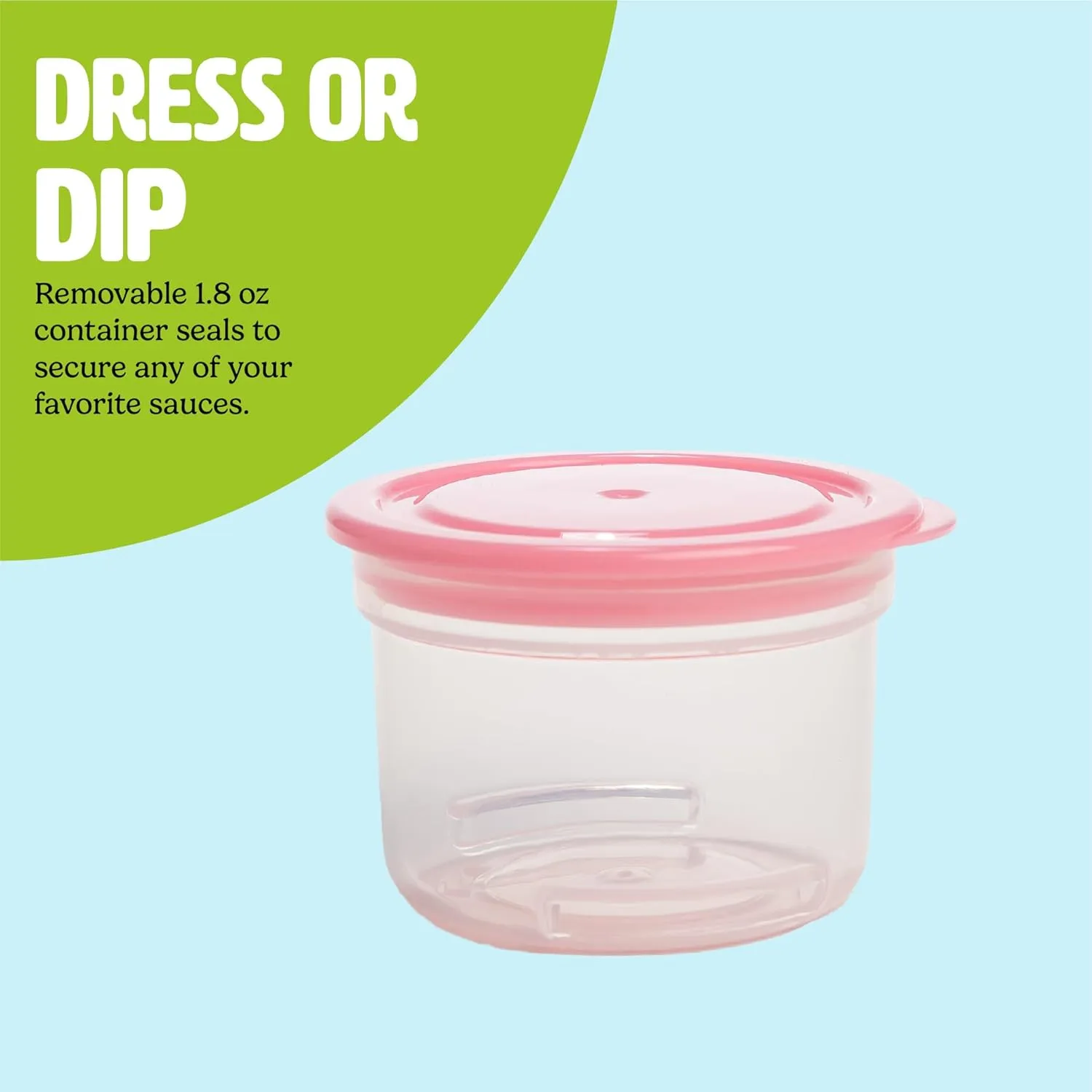 Travel Snack Cups with Spoons, On-The-Go Snacking, Divided Compartments, Great for Nuts, Cereal, Granola, Yogurt and More, Made Without BPA, 2-Pack, Pink
