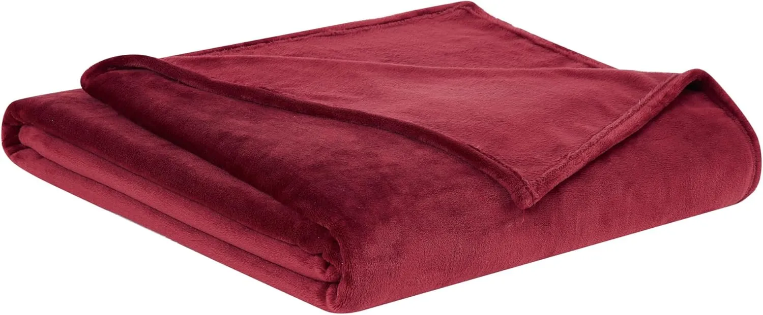 TRULY SOFT Velvet Plush King Blanket in Cabernet