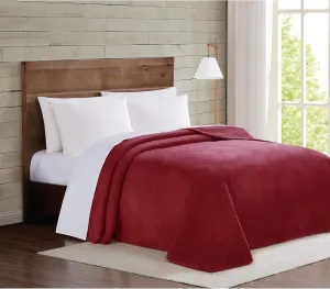 TRULY SOFT Velvet Plush King Blanket in Cabernet