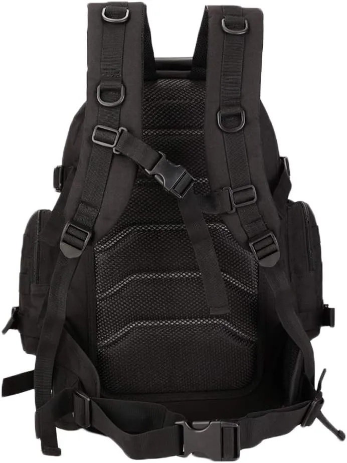 UNISTRENGH 40L Military Style Backpack Tactical Rucksack Hunting Backpack MOLLE System Outdoor Travel Bag Army Gear Daypack, Black