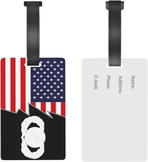 United States Air Force Acquisition and Financial Management Badge and America Luggage Tags for Suitcases Travel Tags ID Labels for Women Men Travel Bag Luggage Accessories